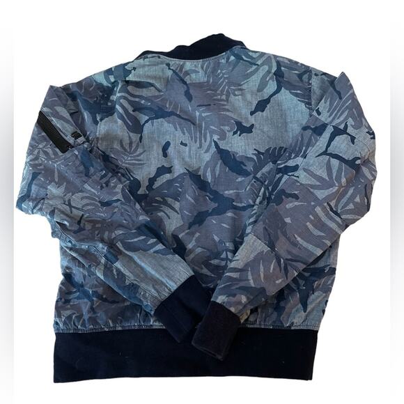 RAW G-Star Men's Rackam DC Deconstructed Bomber Jacket Blue Camo, size M - Picture 11 of 11